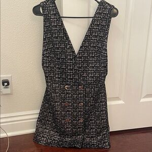 Zara Black-White-gold-silver Dress